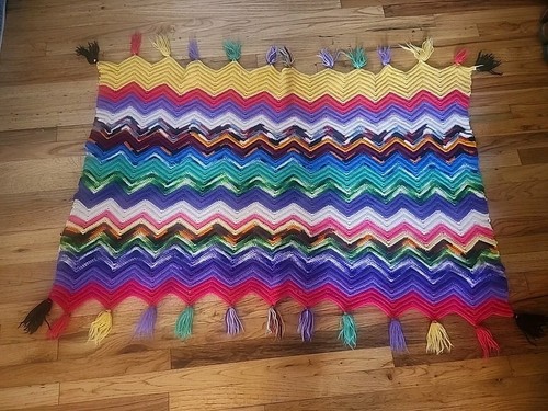 Coperta vintage chevron punto - coperta,