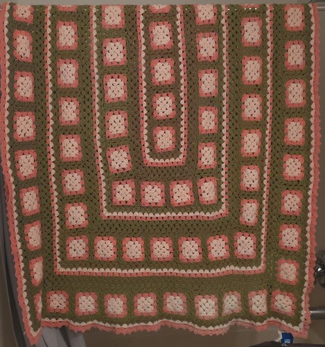 Coperta vintage all uncinetto - coperta, all'uncinetto