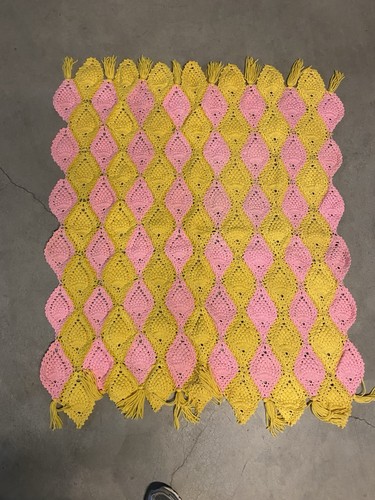 Coperta afgana vintage rosa - , e