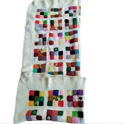 Coperta afgana quadrata nonna