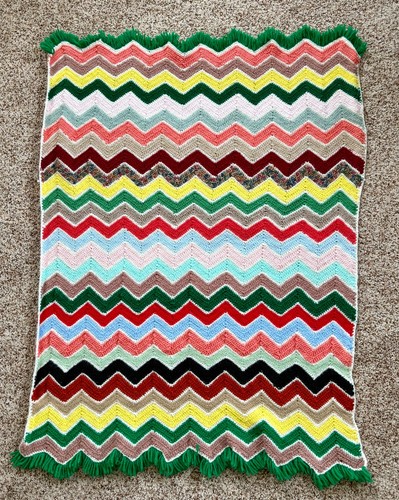 Vintage uncinetto zig zag