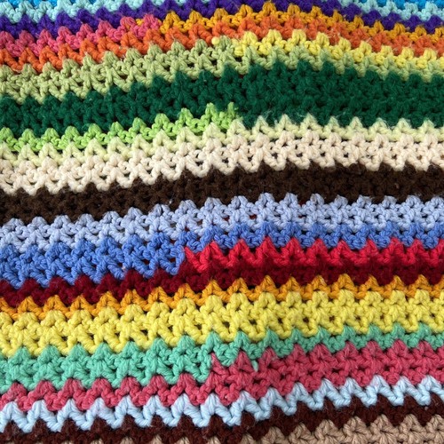 Coperta afgana all uncinetto - afgana, all'uncinetto