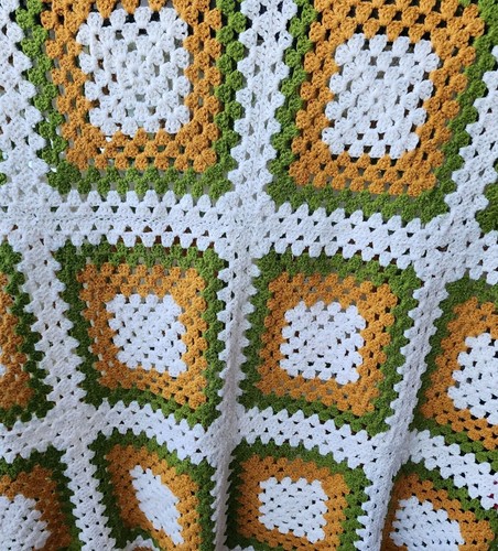 Coperta vintage granny square - coperta,
