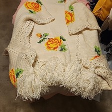 Coperta afgana vintage fatta a